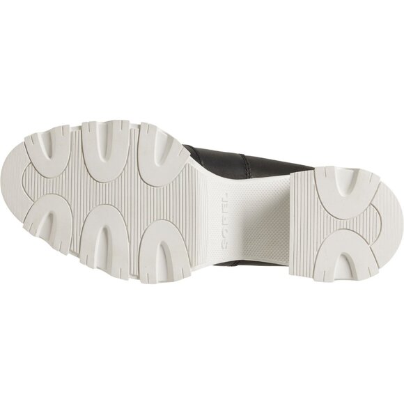 NEW SOREL Leather Brex Heel Chelsea Booties in Black white for women 825 7S3 - Picture 4 of 8